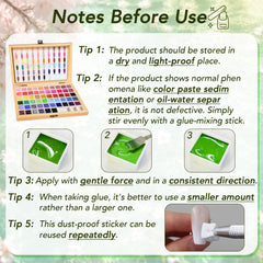 GZIXBDA palette beside fingers illustrating compact travel-friendly size