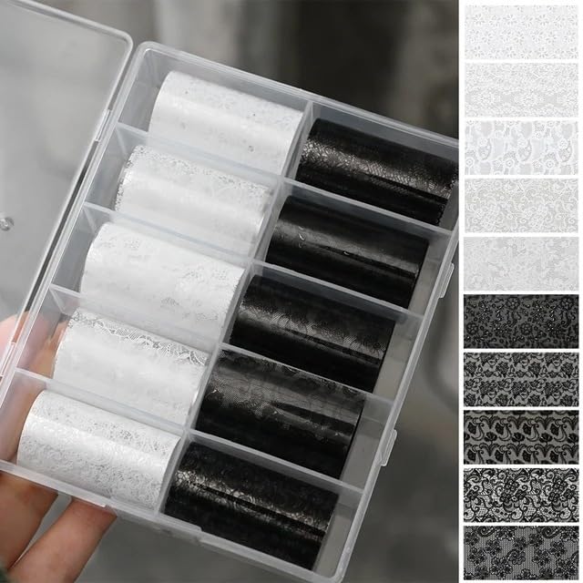 GZMAYUEN foil being applied to a nail tip for fast salon-style results