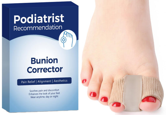 Habioer front view of the bunion corrector showing slim profile and breathable design