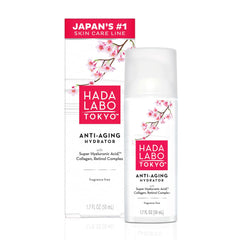Hada Labo Tokyo front bottle showing product packaging and benefits
