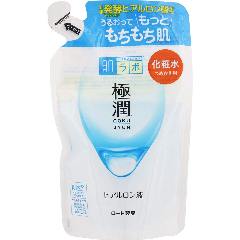 肌ラボ refill pouch front view showing branding and volume benefit
