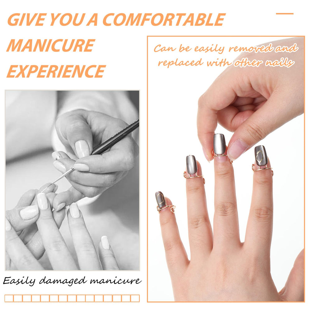 Hadnves mixed gold and silver rings displayed for easy color coordination and style