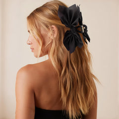 hadutrek close-up of satin bow detail highlighting elegant texture and polish