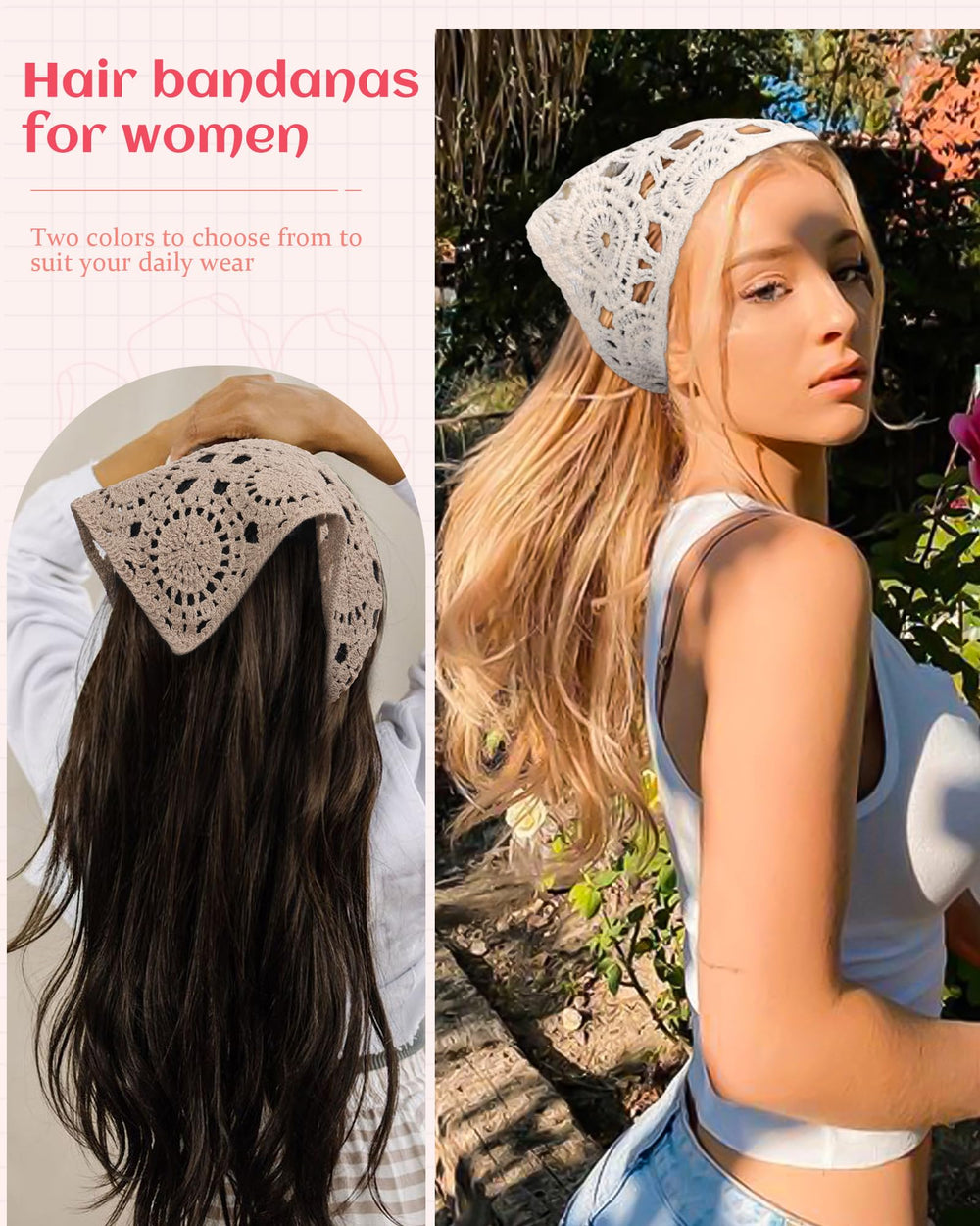 HAIMEIKANG lifestyle beach scene with woman wearing bandana for sun-friendly style benefit
