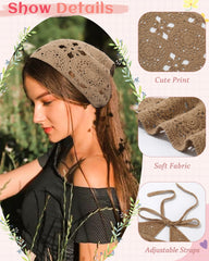 HAIMEIKANG headscarf worn at the beach for sun-ready boho styling benefit
