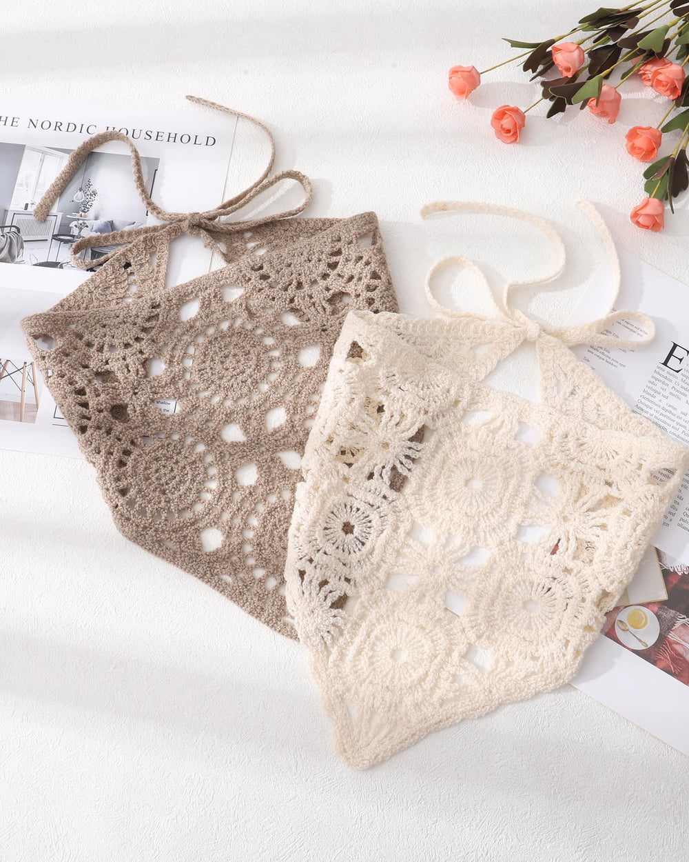 HAIMEIKANG bandana tied to bag showing versatile styling and decorative benefit