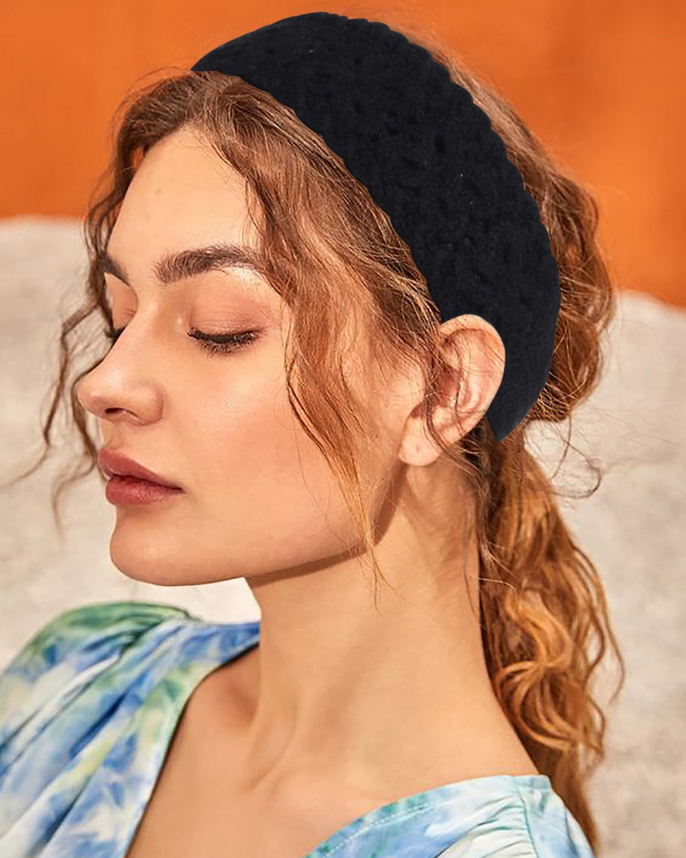 HAIMEIKANG styled with bun lifestyle image highlighting boho finishing touch benefit