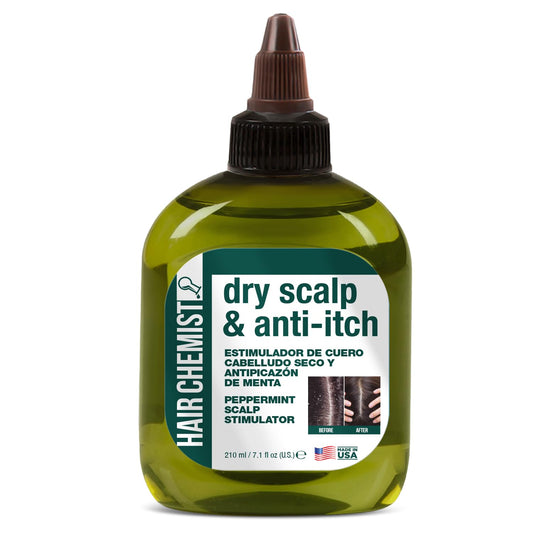 Hair Chemist front packaging showing 7.1 oz bottle and peppermint benefit