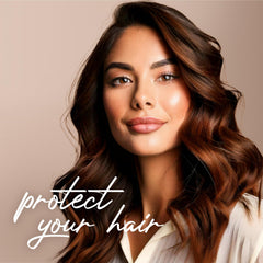 Hair Food bottle on bathroom shelf styled with products conveying routine convenience benefit
