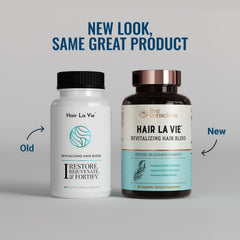 Hair La Vie single capsule close-up highlighting texture and easy-to-swallow size