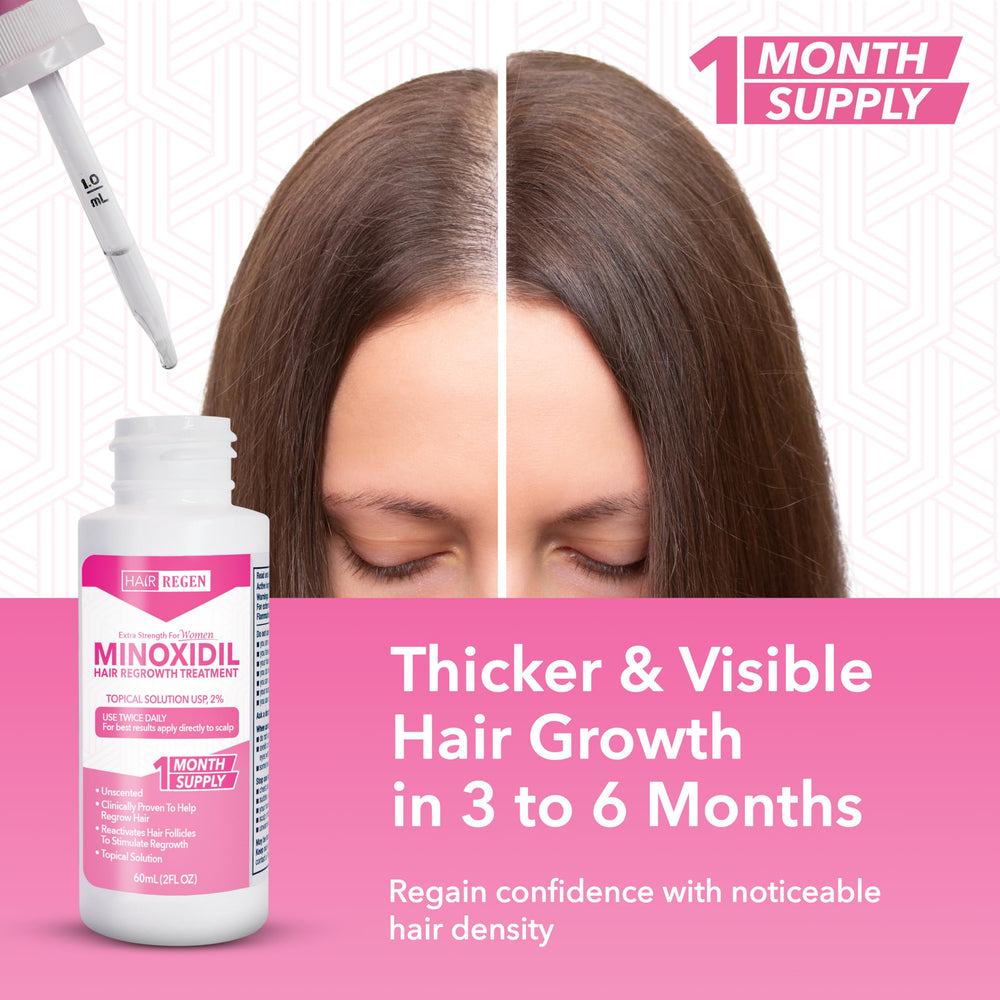 Hair Regen label and ingredient panel highlighting product transparency benefit