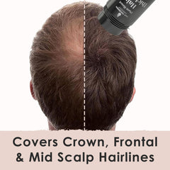 Before and after crown view using Hair Thickness Maximizer for fuller appearance