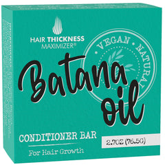 Hair Thickness Maximizer front packaging showing the eco-friendly bar and benefit of plastic-free
