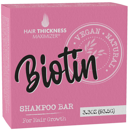 Hair Thickness Maximizer front packaging showing eco bar and benefits