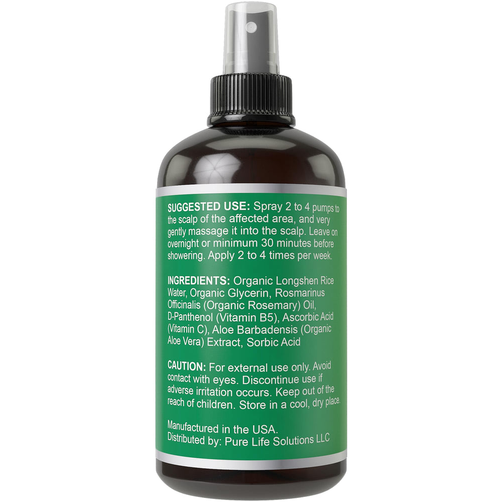 Hair Thickness Maximizer 4oz bottle beside a hand showing compact travel-friendly benefit