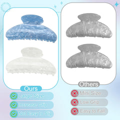 HairChrysm clip holding half-up hairstyle offering polished quick style benefit