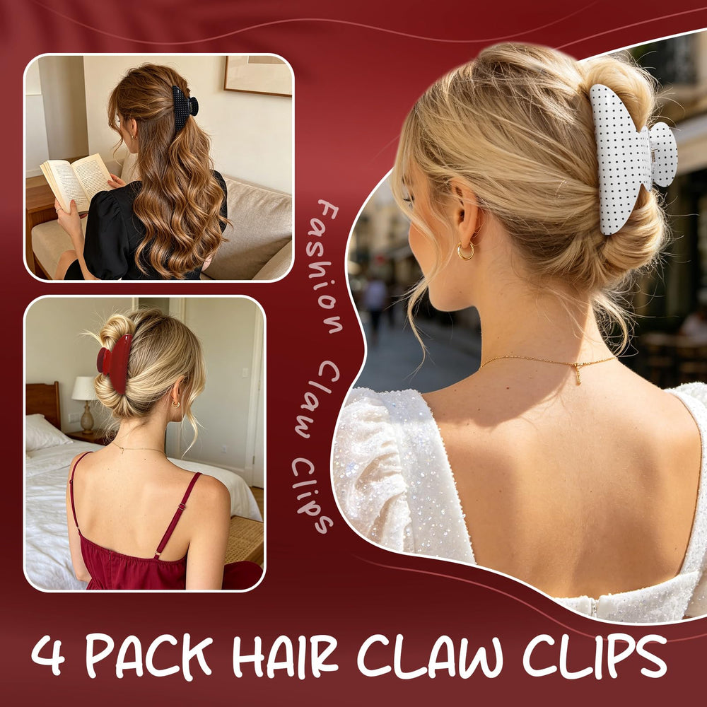 HairChrysm clip beside a hand showing 4.2-inch size and scale