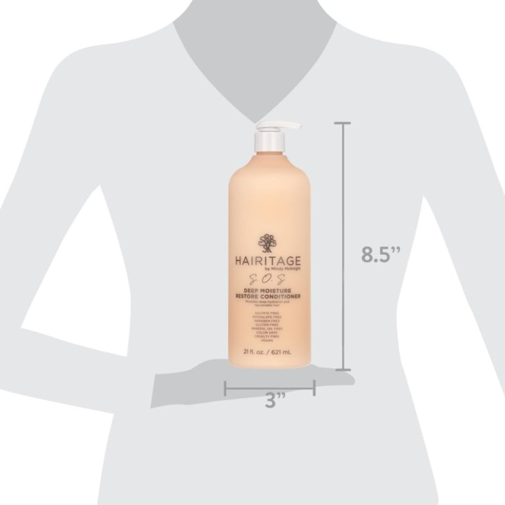 Hairitage being applied to wet hair for improved detangling and softness