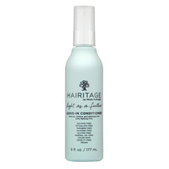 Hairitage front packaging of leave-in conditioner spray showing bottle and label for easy identification