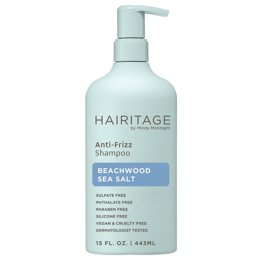 Hairitage front packaging shows full bottle and scent for calming washes