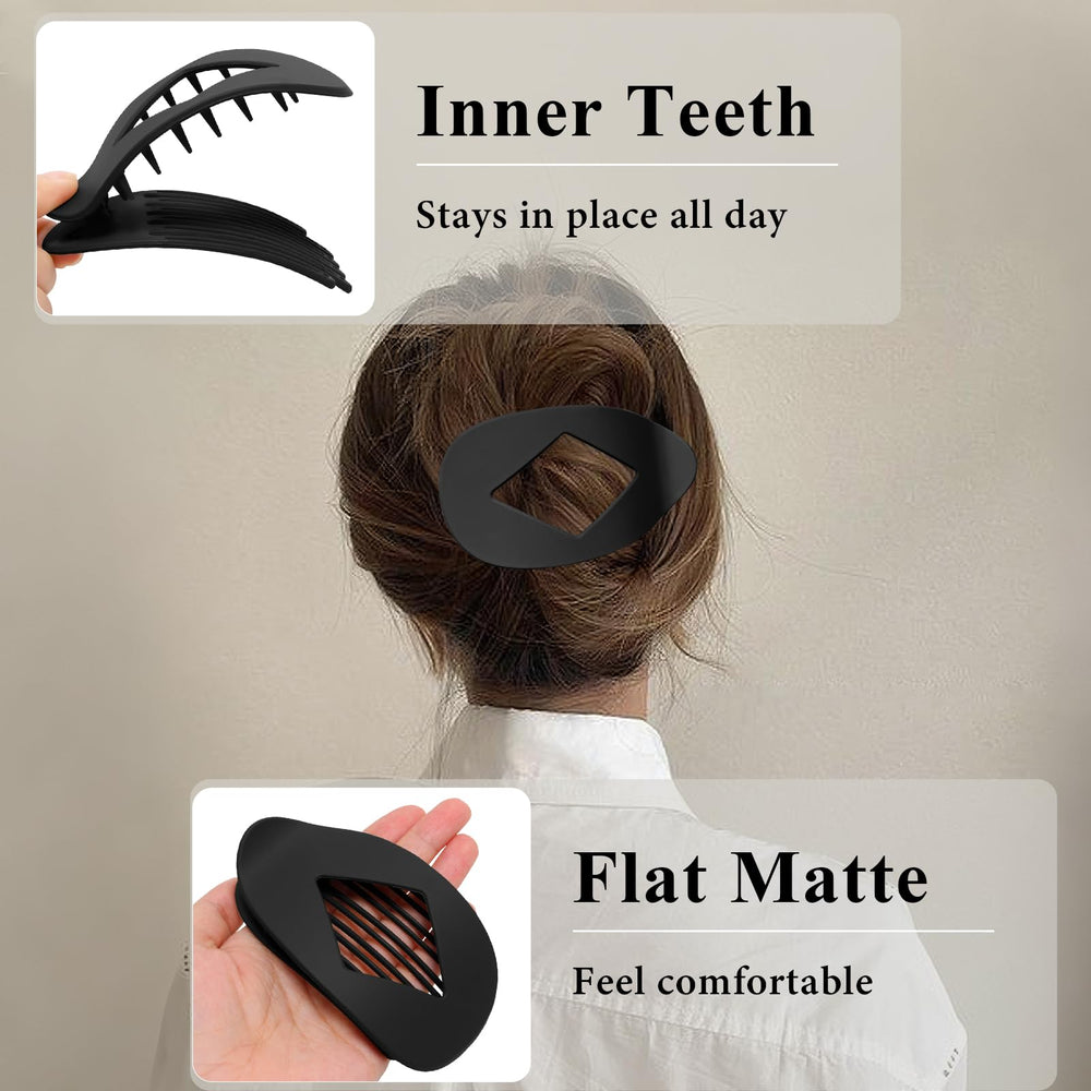 Hairshowgala flat profile clipped on head for comfortable no-crease hold