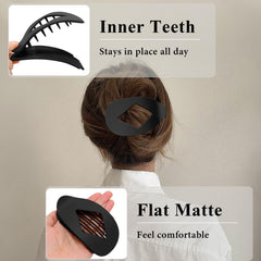 Hairshowgala flat profile clipped on head for comfortable no-crease hold