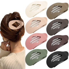 Hairshowgala front view of eight neutral clips showing variety and convenience