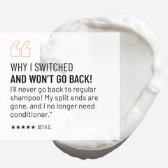 Hairstory New Wash Rich ingredient label close-up showing clean, sulfate-free formulation