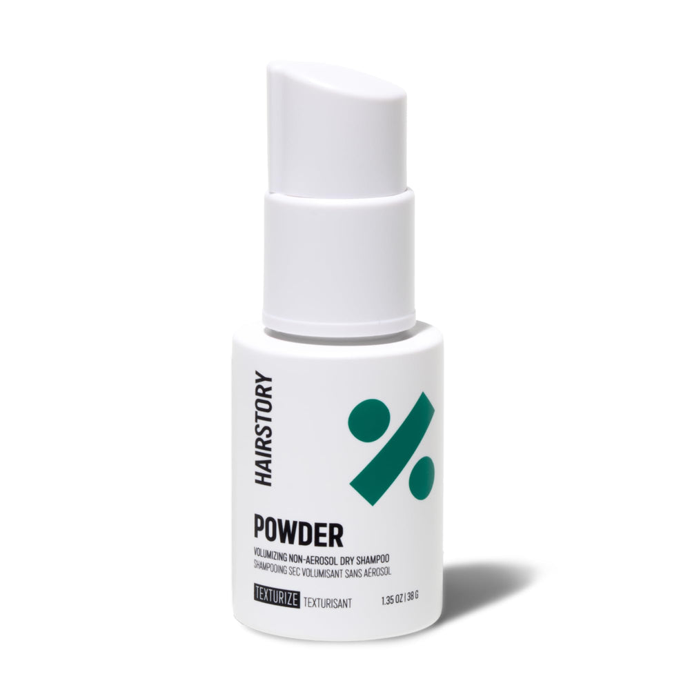 Hairstory Powder front packaging showing clean design and benefit