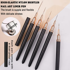 HAIY UV gel brushes with acrylic handles for steady comfortable application