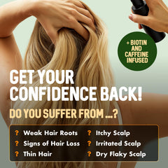 HALOGROW applied to scalp showing targeted problem-area treatment