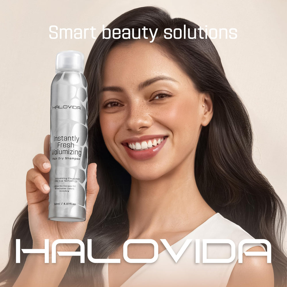 HALOVIDA on bathroom counter lifestyle shot suggesting daily routine compatibility