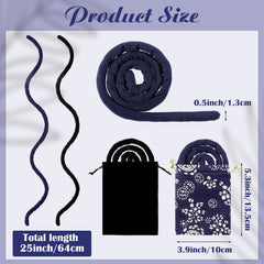 Hanaive cloth-wrapped spiral close-up highlighting soft texture and hair-friendly finish