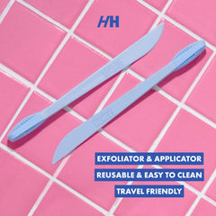 Handmade Heroes brush in use with sugar scrub demonstrating effective gentle exfoliation