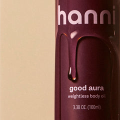 HANNI pump nozzle close-up highlighting easy dispensing benefit