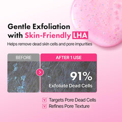 Hanskin gel converted to foam in hand for gentle effective cleansing