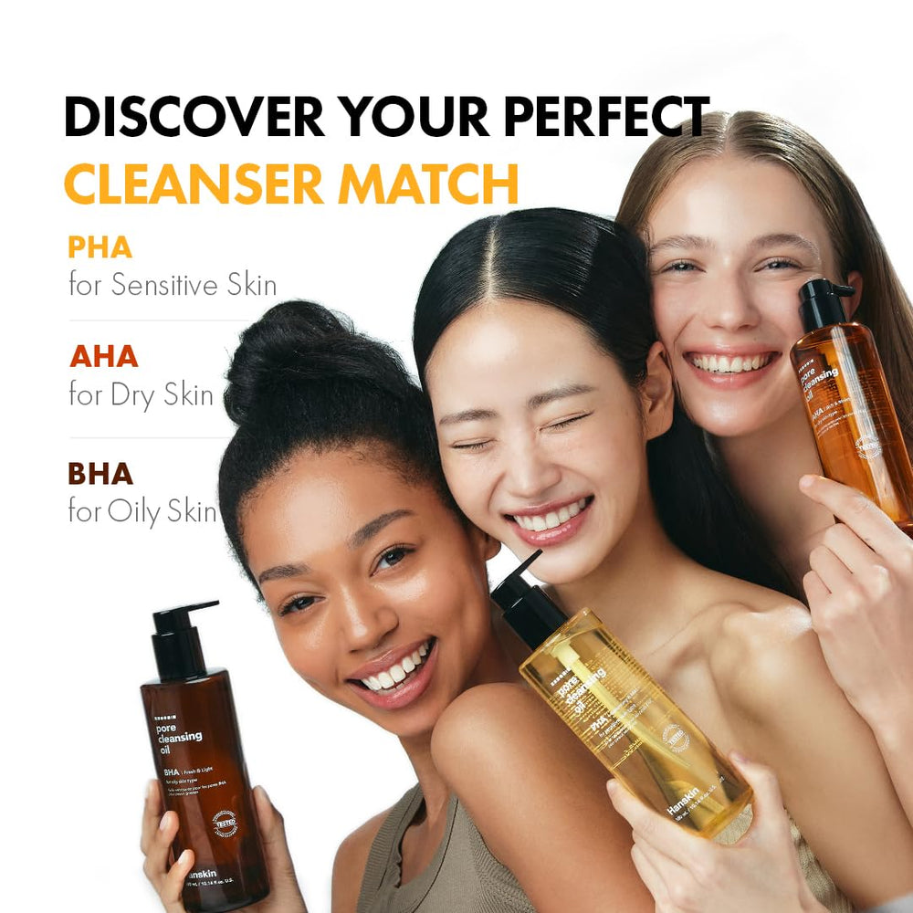 Hanskin label close-up highlighting ingredient transparency and gentle formulation