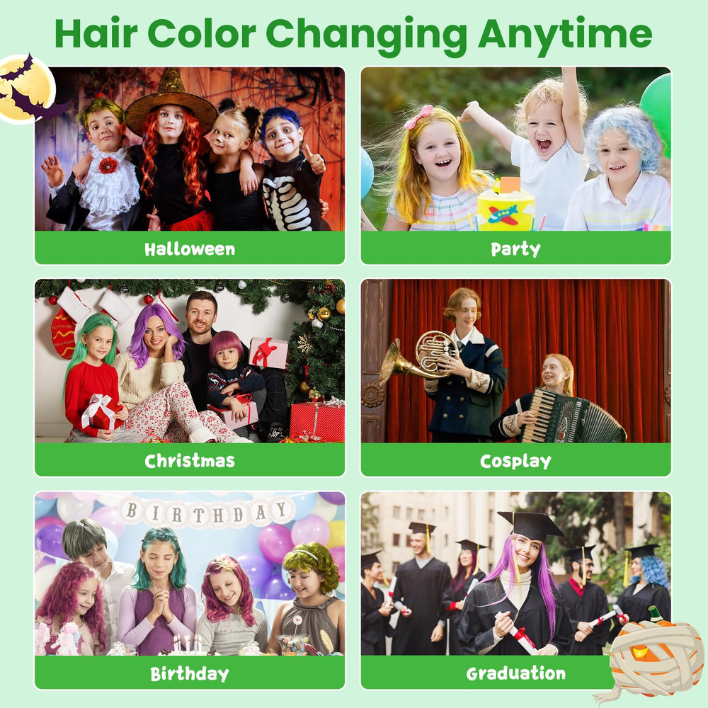 Hansuby green wax on child in cosplay showing fun temporary color