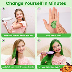 Hansuby green wax styled hair spikes highlighting strong hold