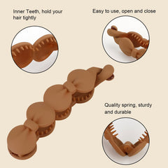 Hapdoo clip holding a half ponytail for fast polished styling