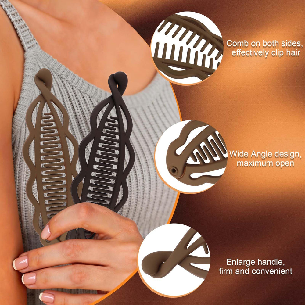 Hapdoo in elegant bun lifestyle image showing sleek bump-free silhouette