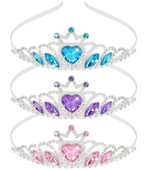 Hapdoo front view of three tiaras for matching party looks