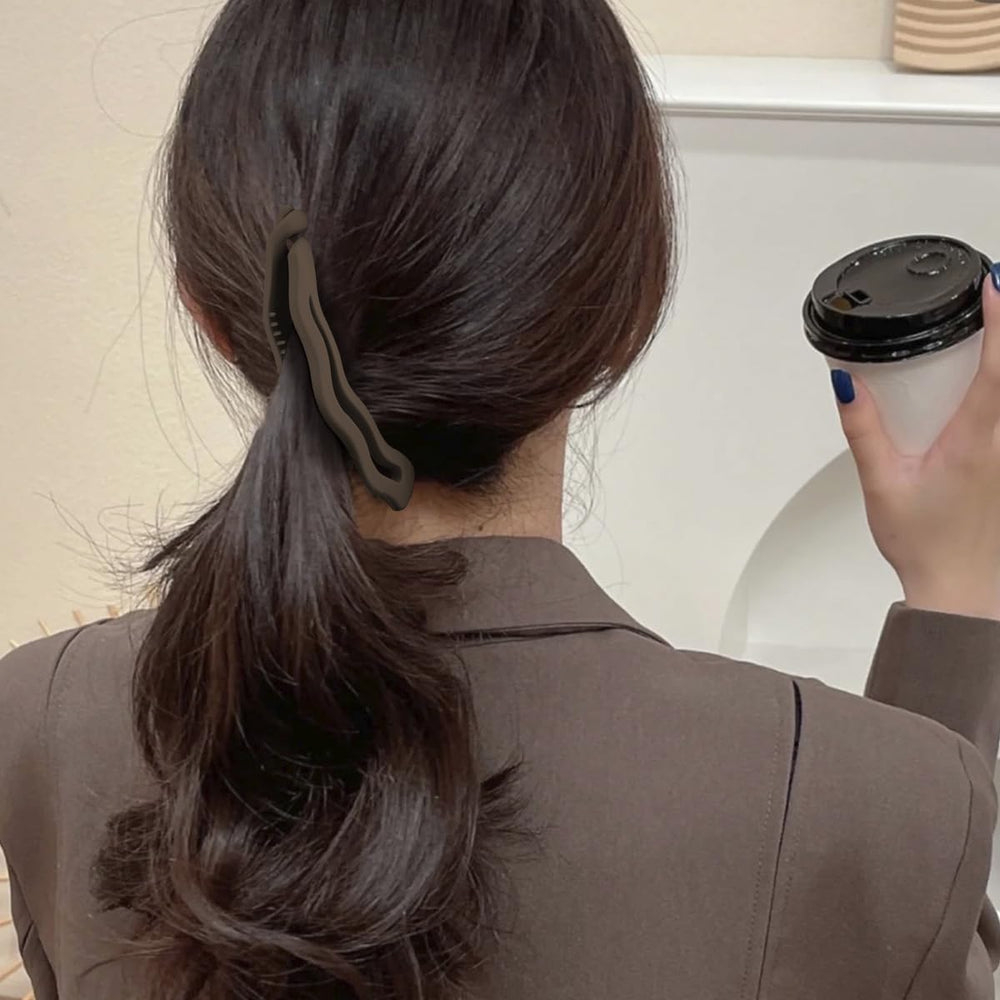 Hapdoo half-up hairstyle example showing easy styling benefit