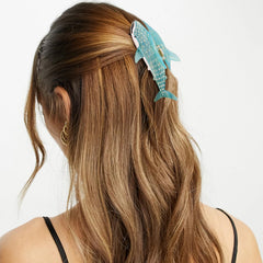 Hapdoo whale shark in hair updo displaying comfortable all-day wear