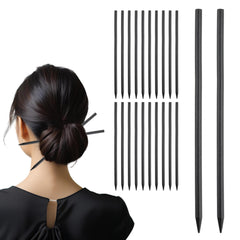 Hariendny black wood hair sticks front packaging showing 22 pieces and value