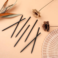 Hariendny hair stick beside ruler showing 28cm length for long hair