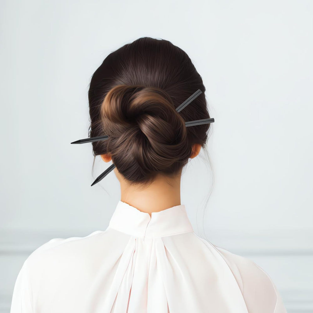 Hariendny decorated hair sticks with pearls showing DIY customization