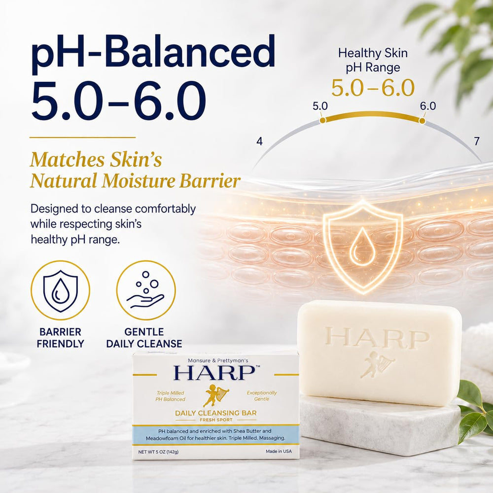 HARP body wash bar creating rich lather in hand for effective cleansing