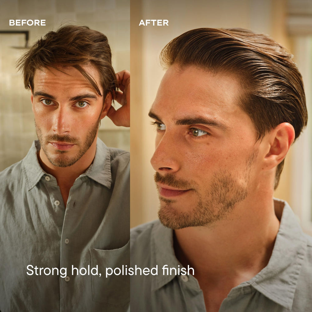 Harry's gel texture on fingers highlighting clear formula and easy spreadability