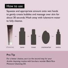 HARUHARU product label and claims highlighting pH 5.5 and soap-free benefit